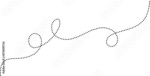 Spiral dotted line hand drawn