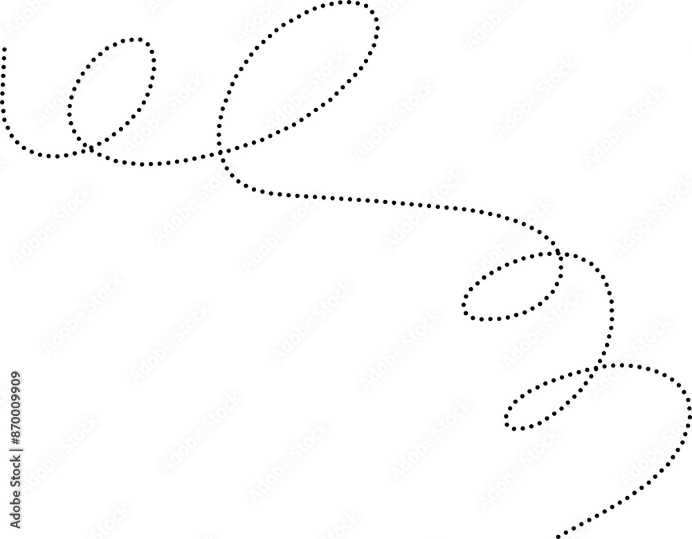Spiral dotted line hand drawn Spiral dotted line hand drawn