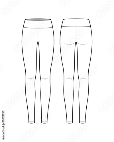 Mid-Rise Leggings with Waistband