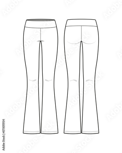 Low-Rise Flared Leggings with Waistband