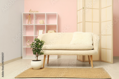 Cozy living room interior w...