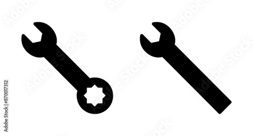 wrench icon vector isolated on white background. Wrench vector icon. Spanner symbol