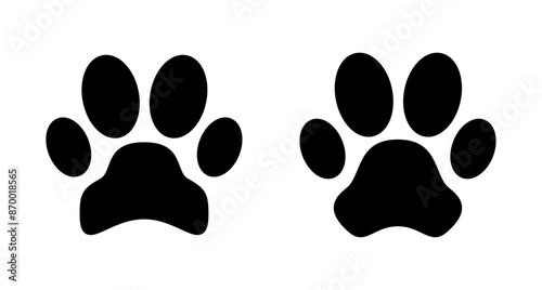Paw icon vector isolated on white background. Paw Print icon