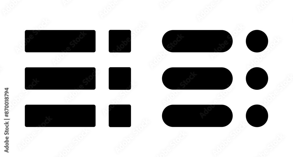 Obraz premium Menu Icon vector isolated on white background. web menu icon