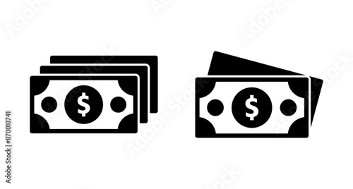 Money icon vector isolated on white background. Money vector icon. Dollar icon