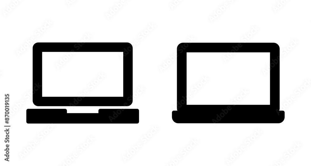 Laptop icon vector isolated on white background. Laptop vector icon Laptop icon vector isolated on white background. Laptop vector icon
