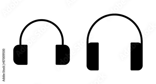 Headphone icon vector isolated on white background. Headphone vector icon. Call us