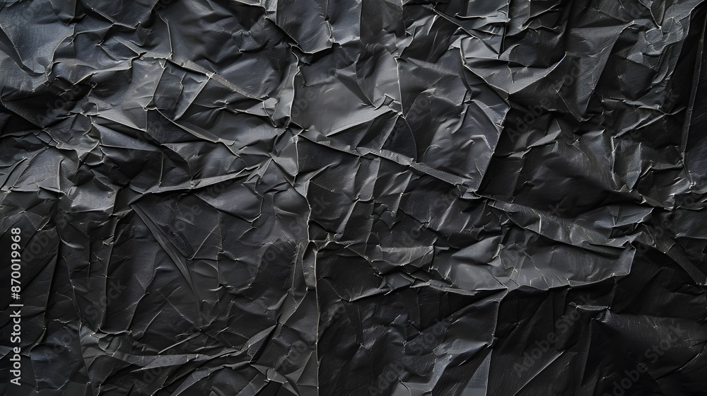 Wrinkled black old wrinkled paper. Dusty cardboard wrapping Wrinkled black old wrinkled paper. Dusty cardboard wrapping