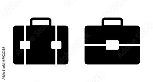 Briefcase icon vector isolated on white background. Briefcase vector icon