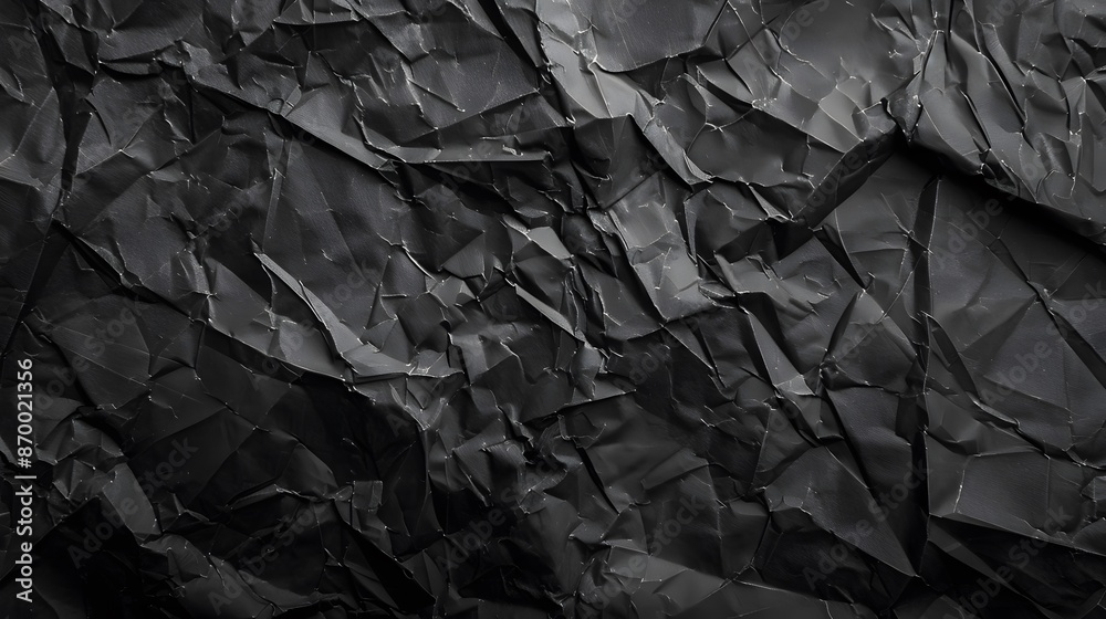 Wrinkled black old wrinkled paper. Dusty cardboard wrapping Wrinkled black old wrinkled paper. Dusty cardboard wrapping