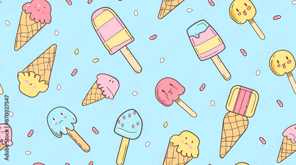 Cute Ice Cream Pattern Cute Ice Cream Pattern