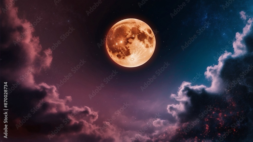 A stunningly quiet blood moon floated in the soft night sky. A stunningly quiet blood moon floated in the soft night sky.
