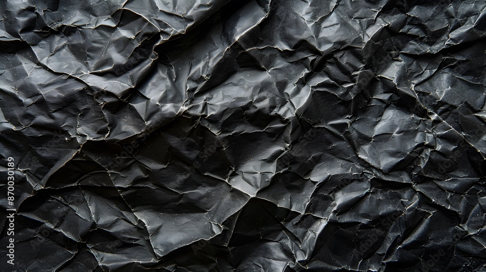 Wrinkled black old wrinkled paper. Dusty cardboard wrapping Wrinkled black old wrinkled paper. Dusty cardboard wrapping