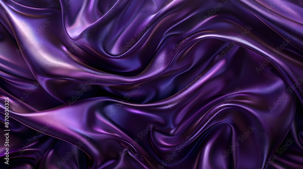 Beautiful Purple Silk Waves on Elegant Background Beautiful Purple Silk Waves on Elegant Background