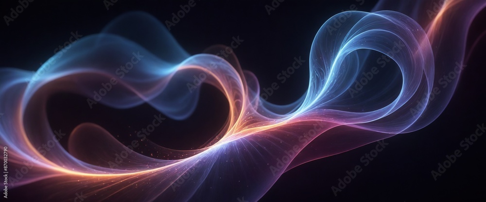 Obraz premium Abstract Swirling Patterns Vibrant Colors Art Neon Glow Fluid Motion Cosmic Energy Background Wallpaper