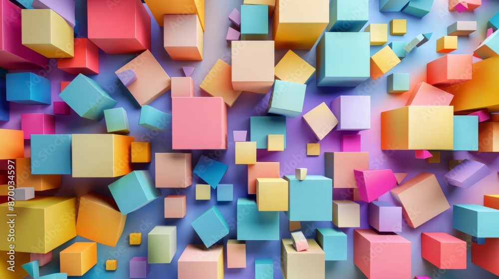 Obraz premium Abstract 3d background with different cubes