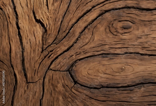 A close-up photograph of a rustic wooden surface showcasing the natural textures and rich colors of aged wood