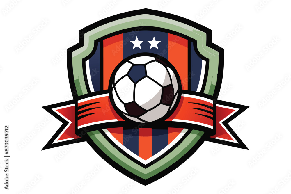 Obraz premium Dynamic Soccer Ball Logo in Modern Style