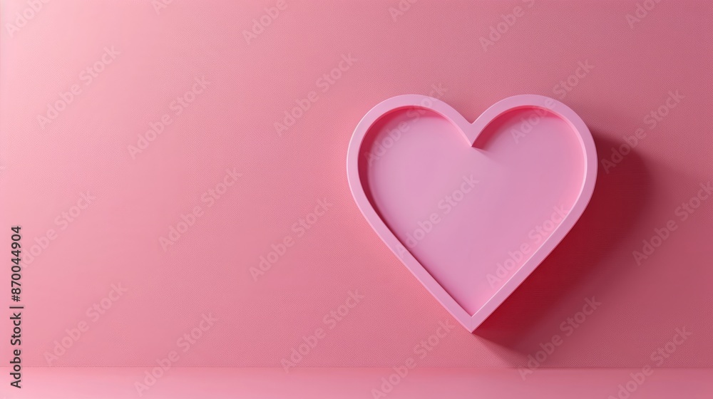 Like heart icon on pink background copy space text, social media notification, 3D rendering illustration Like heart icon on pink background copy space text, social media notification, 3D rendering illustration