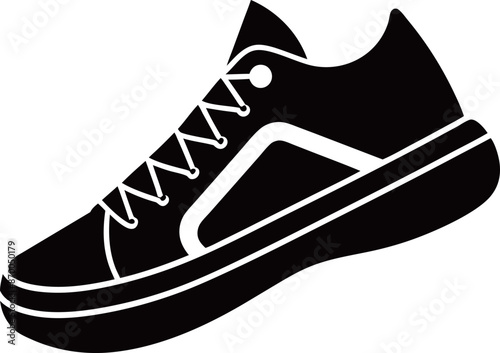 Running shoe icon isolated on white background. Vector Illustration.