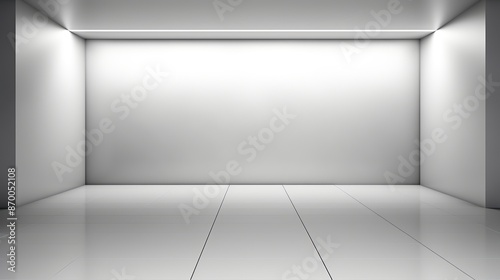 Wallpaper Mural Empty White Room with Bright Lights Torontodigital.ca