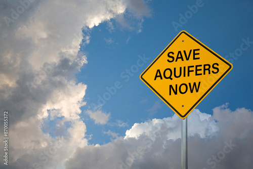 Save Aquifers Road Sign