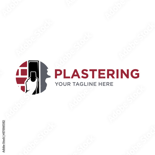 Plastering template logo design template icon