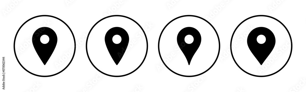 Pin icon set. Location icon vector. destination icon. map pin Pin icon set. Location icon vector. destination icon. map pin