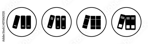 Library icon set. education icon vector
