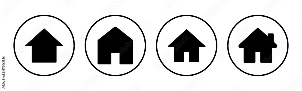 House icon set. Home icon vector