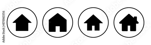 House icon set. Home icon vector