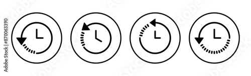 History icon set. recent event history