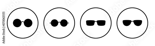 Glasses icon set. Glasses vector icon