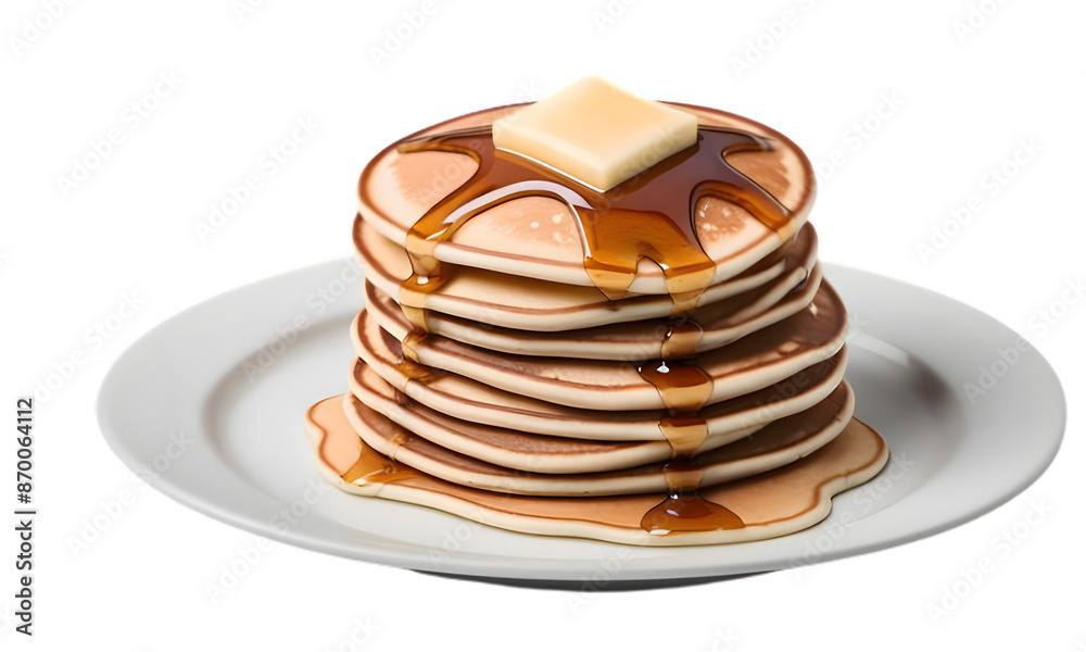 Stack of pancakes isolated on transparent background Stack of pancakes isolated on transparent background