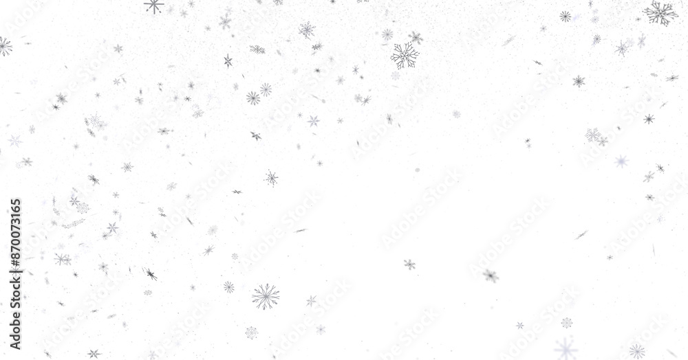 Snowflake Ballet: Exquisite 3D Illustration of Descending Festive Snowflakes in Motion Snowflake Ballet: Exquisite 3D Illustration of Descending Festive Snowflakes in Motion