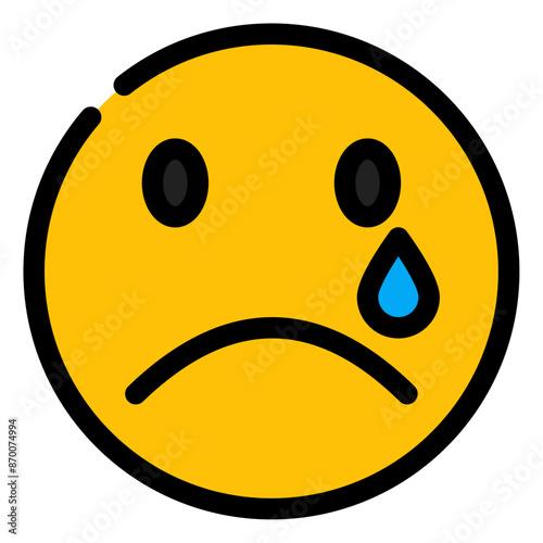 crying face expression icon 