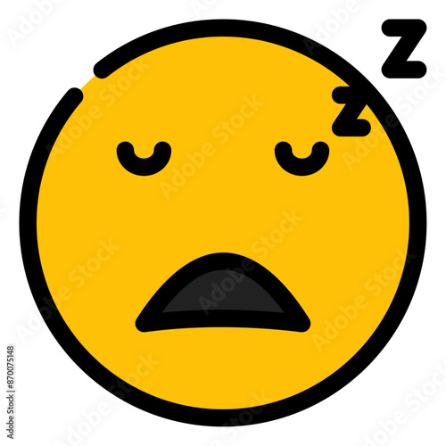 sleepy face expression icon 
