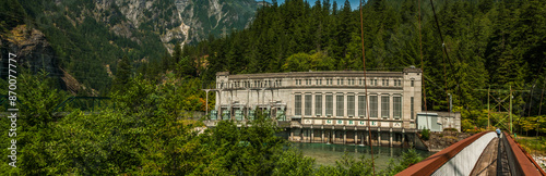 A panoramic view of the hydroelectric plant at Newhalem, Washington on a nice summer day_20090725_004.