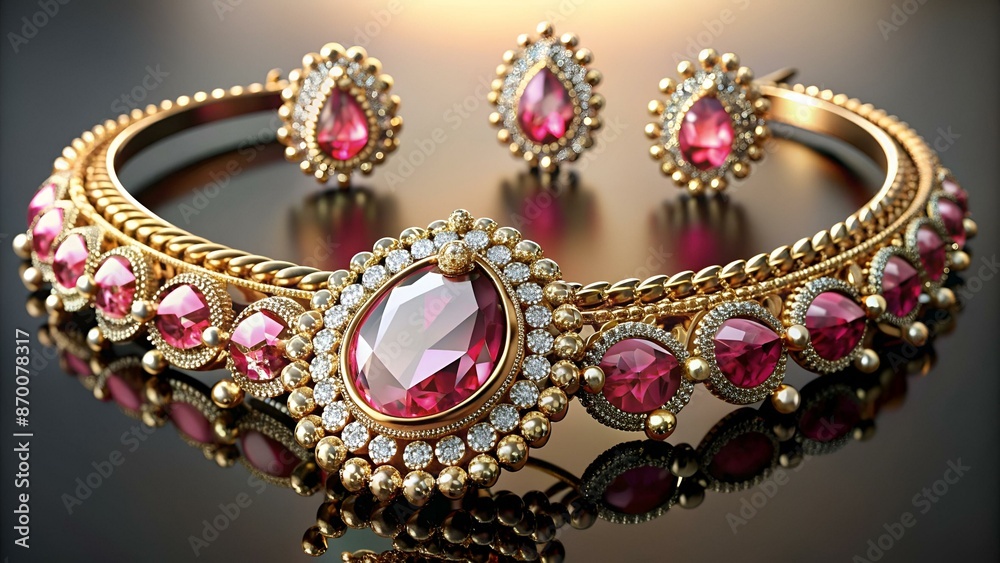 Jewelry isolated on background. 3d rendering - illustration