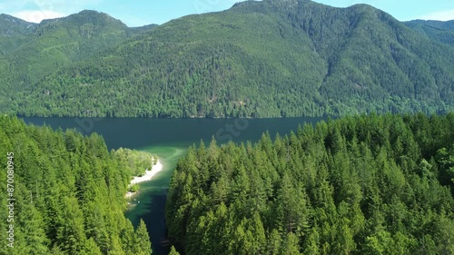 Serene charm of Golden Ears Provincial Park, where Alouette Lake's grandeur merges with lush forests photo