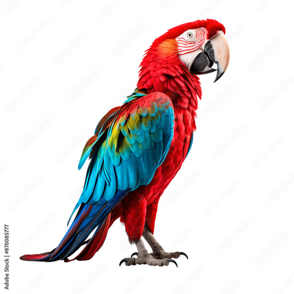 Scarlet macaw isolated on white background Scarlet macaw isolated on white background