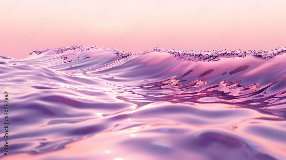 Closeup of pink water wave surface texture with splashes and bubbles. Trendy abstract summer nature background. Coral colored waves in sunlight. Copy space Closeup of pink water wave surface texture with splashes and bubbles. Trendy abstract summer nature background. Coral colored waves in sunlight. Copy space
