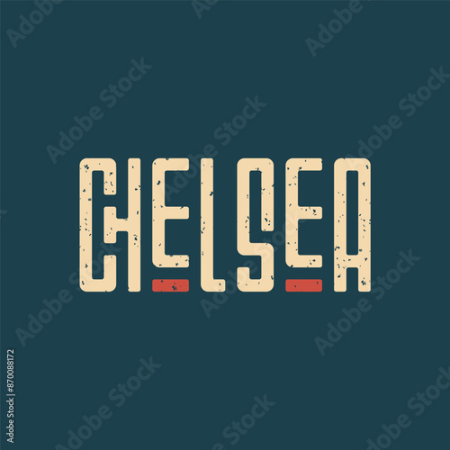 Chelsea name lettering design