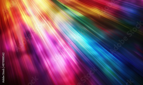 Abstract colorful background with bright rays of light. AI.
