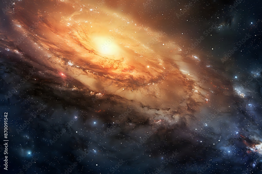 Spiral Galaxy with Millions of Stars. Space Exploration and Astronomy Concept Spiral Galaxy with Millions of Stars. Space Exploration and Astronomy Concept
