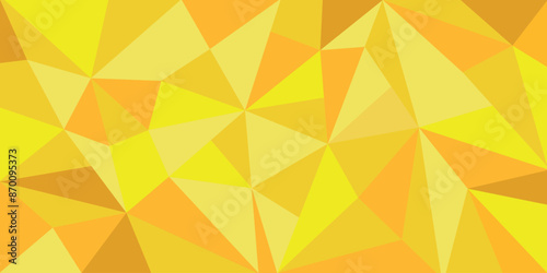 Abstract yellow triangular shapes background