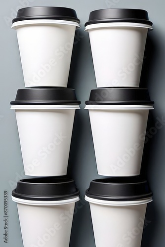 Wallpaper Mural the AI Image Generator, paper cup mockup on a white background, minimalism, Torontodigital.ca