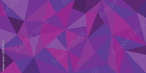 Abstract purple triangular shapes background