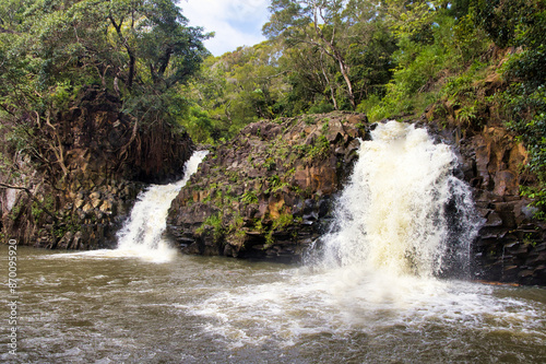 Twin falls encountered along the way to the road to hana.