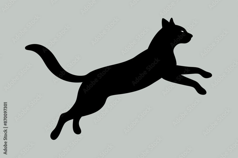 jumping cat silhouette vector illustration jumping cat silhouette vector illustration